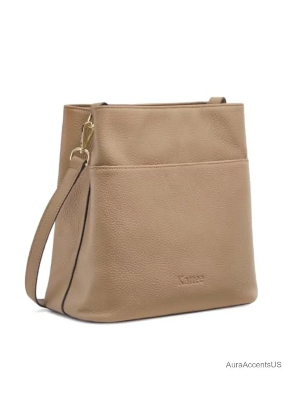 Top Grain Leather Handbag for Women Soft Shoulder Tote Bucket Purse with